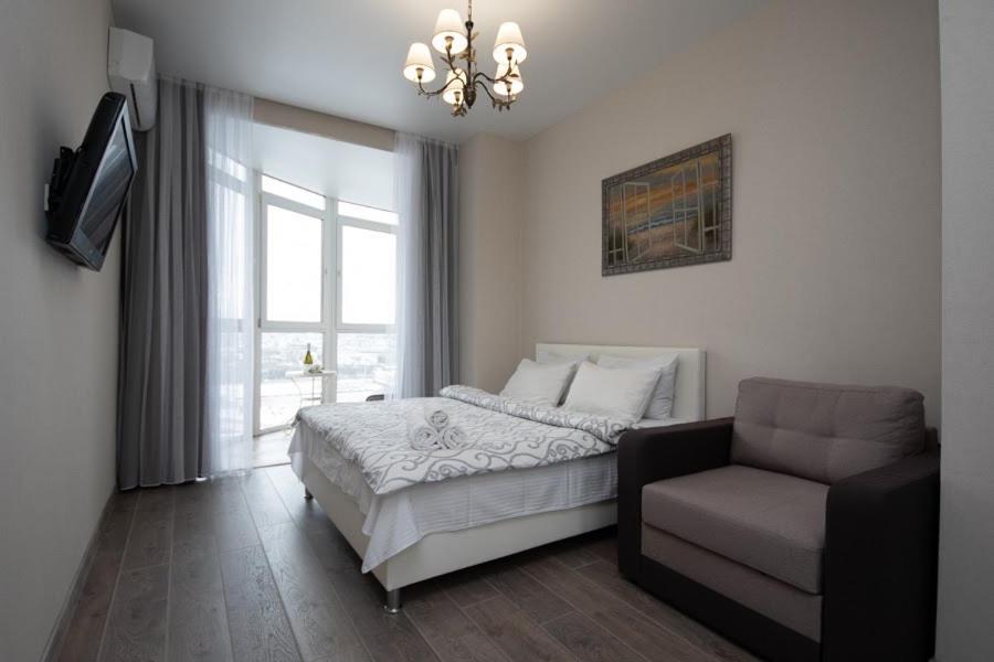 Stylish Panoramic Apartments Dnipro Sail Riverside Київ Екстер'єр фото